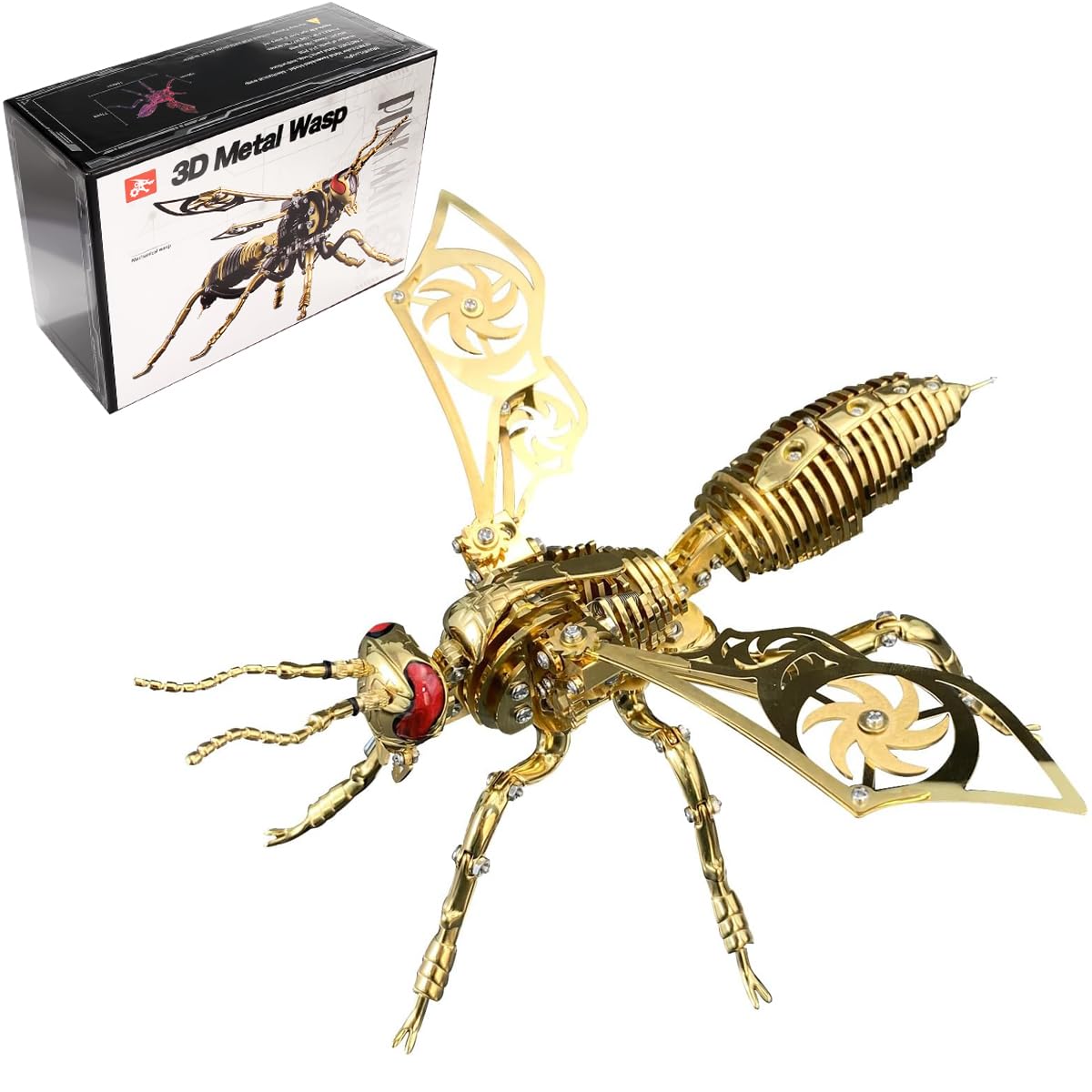 3D Metal Wasp Puzzles for Adults Model Kits Mechanical Building Blocks Difficult DIY Assembly for Men