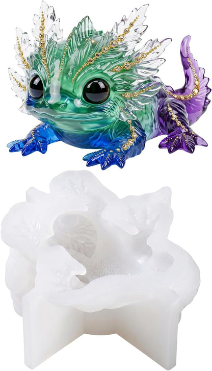 Axolotl Resin Molds Silicone, 3D Chameleon Silicone Molds