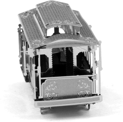Fascinations Metal Earth San Francisco Cable Car 3D Metal Model Kit,Silver
