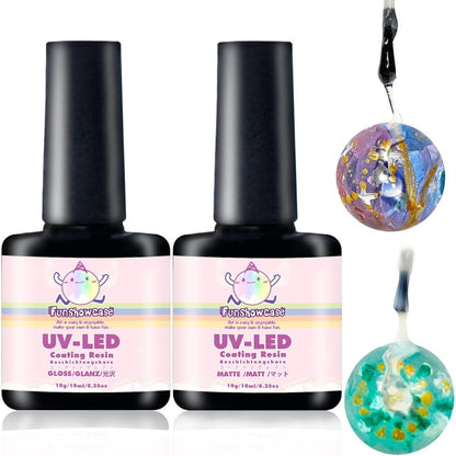 Coating UV Resin Gloss Set with Brush