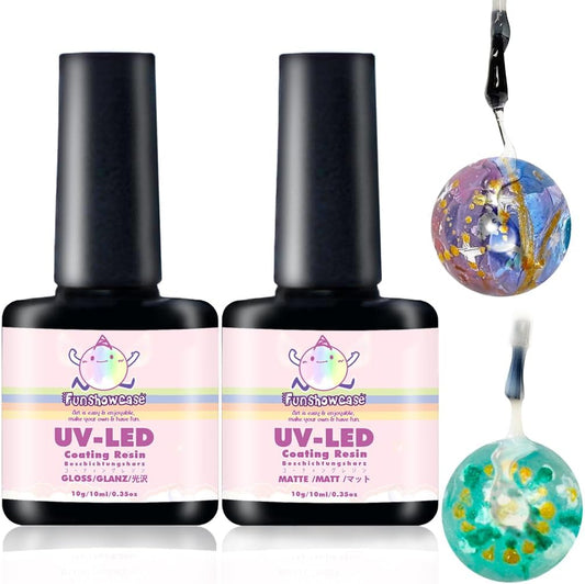 Coating UV Resin Gloss Set with Brush