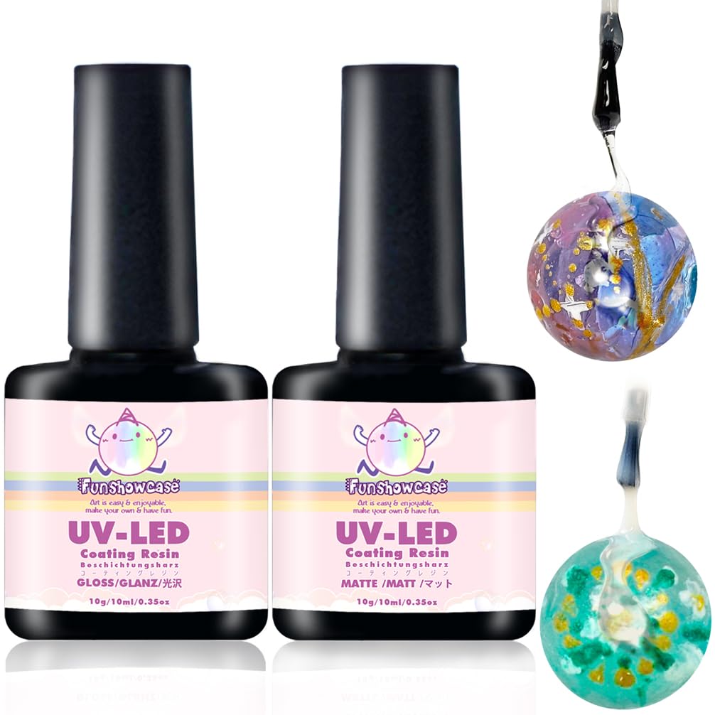 Coating UV Resin Gloss Set with Brush