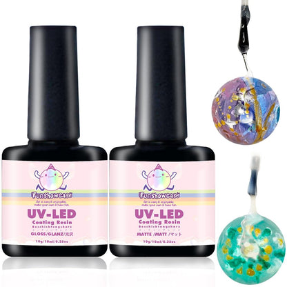 Coating UV Resin Gloss Set with Brush