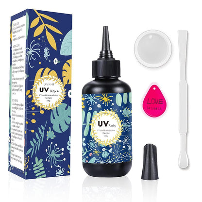 Crystal Clear Hard UV Resin,100 g Fast Curing Formula