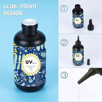 Crystal Clear Hard UV Resin,100 g Fast Curing Formula