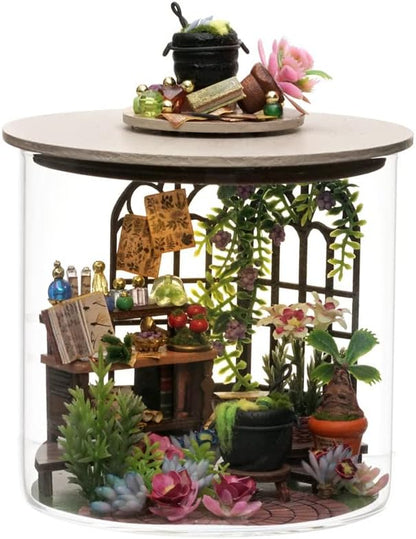 Miniature House Kit, DIY Dollhouse Tiny House Kit for Adults