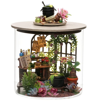 Miniature House Kit, DIY Dollhouse Tiny House Kit for Adults