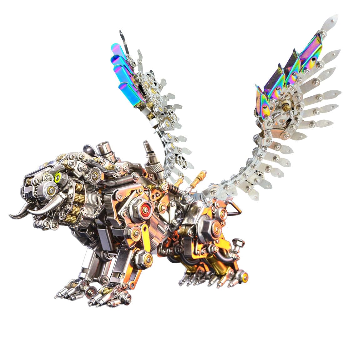 Metalkitor 3D Metal Puzzles for Adults, Giant Mantis Model Kit - Steampunk DIY Ornament - Assembly Jigsaw Crafts Brain Teaser - Perfect Room Decor and Gift Choice(1200+PCS, Purple)