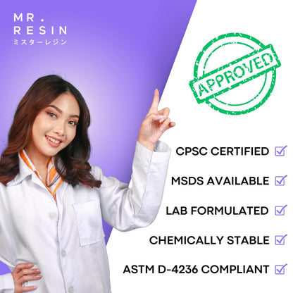 MR. RESIN UV Resin Crystal Clear 250g UV Epoxy Resin for Crafts, Jewelry Making, Keychains, Molds, Doming, Rock Painting - Extra Fast Curing with UV Light 250 Grams