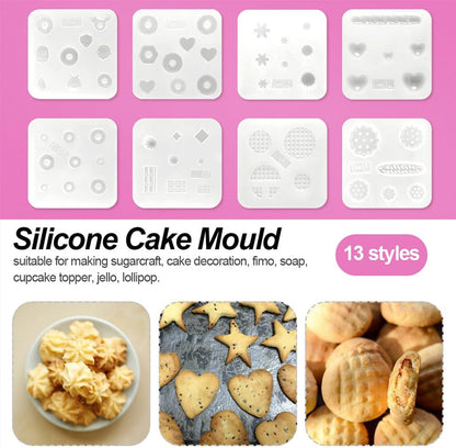 iSuperb 13 pcs Resin Mold Mini Cute Silicone Molds Epoxy Resin Casting DIY Chocolate, Sugar, Dessert (13 pcs)