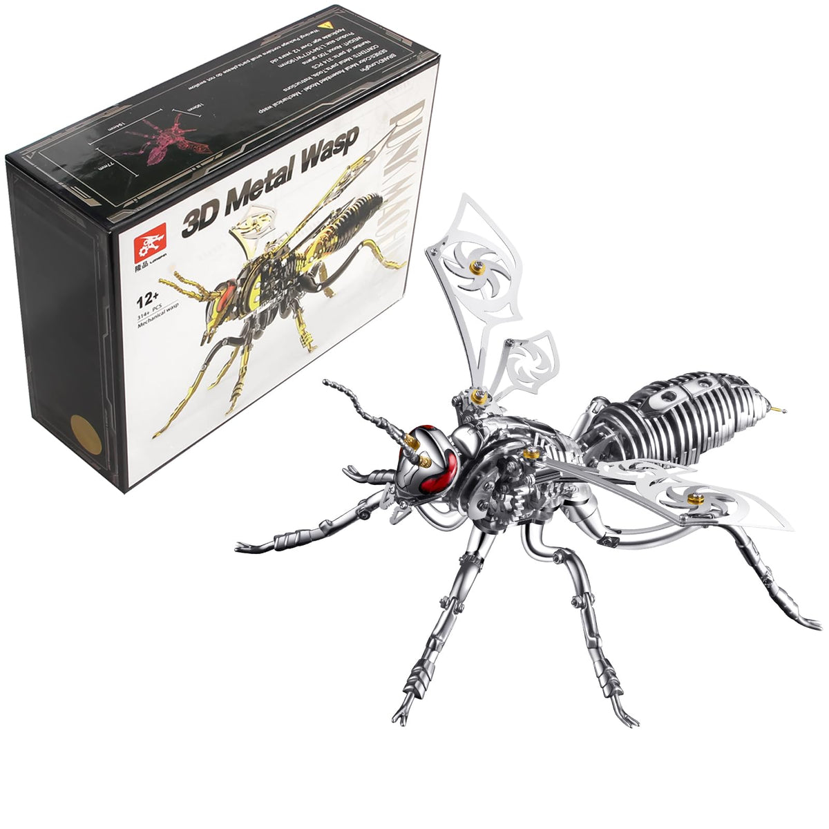 3D Metal Wasp Puzzles for Adults Model Kits Mechanical Building Blocks Difficult DIY Assembly for Men