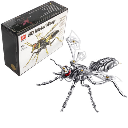 3D Metal Wasp Puzzles for Adults Model Kits Mechanical Building Blocks Difficult DIY Assembly for Men