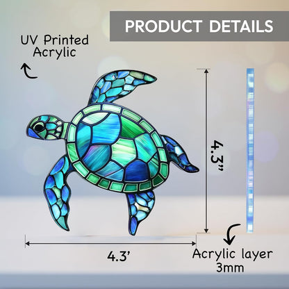 Turtle Ornament, Beach Christmas Ornaments for Tree, Beach Gifts for Women