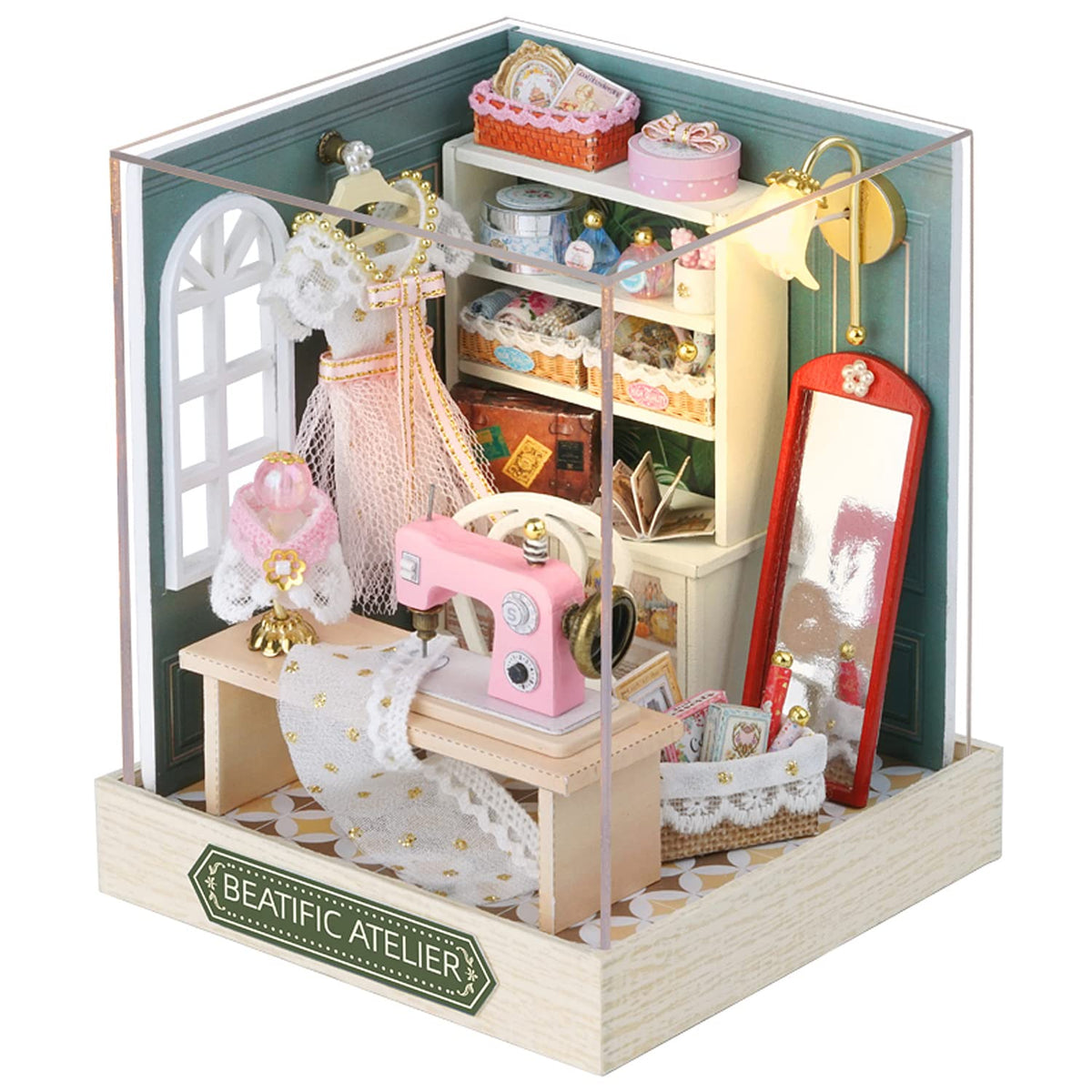 CUTEROOM DIY Doll Room Miniature Furniture Wooden House Kit-Study Room
