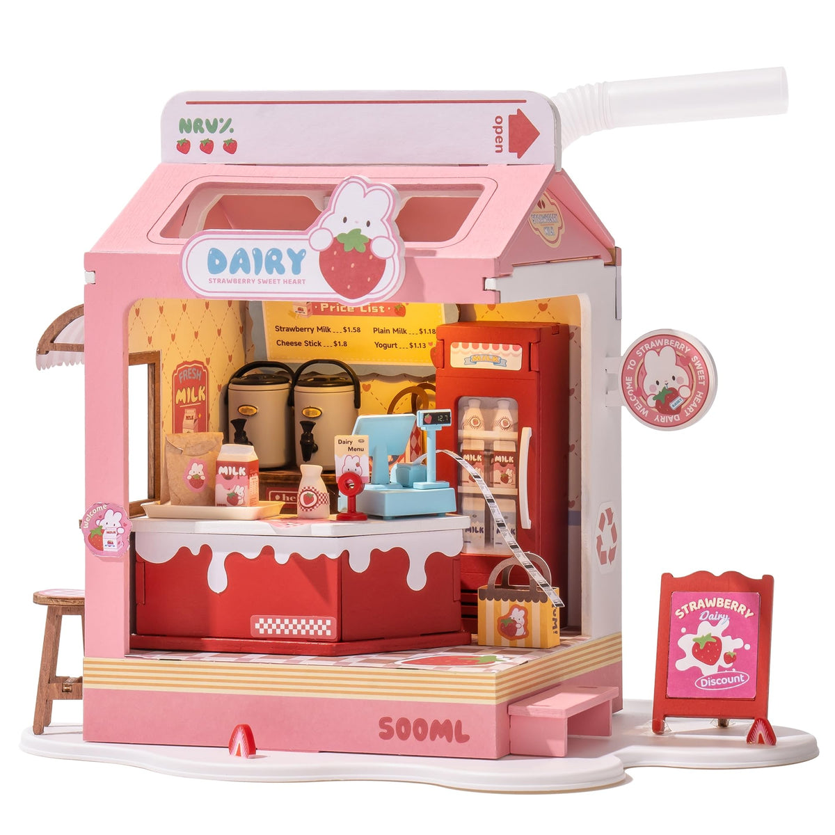 DIY Mini House Building Teddy Miniature Kit Breadbox, Miniverse Lifestyle Bookshelf Decoration, Cute Craft Kits for Women or Girls 14+, Kawaii Gifts Hobbies for Crafters (Teddy's Breadbox)