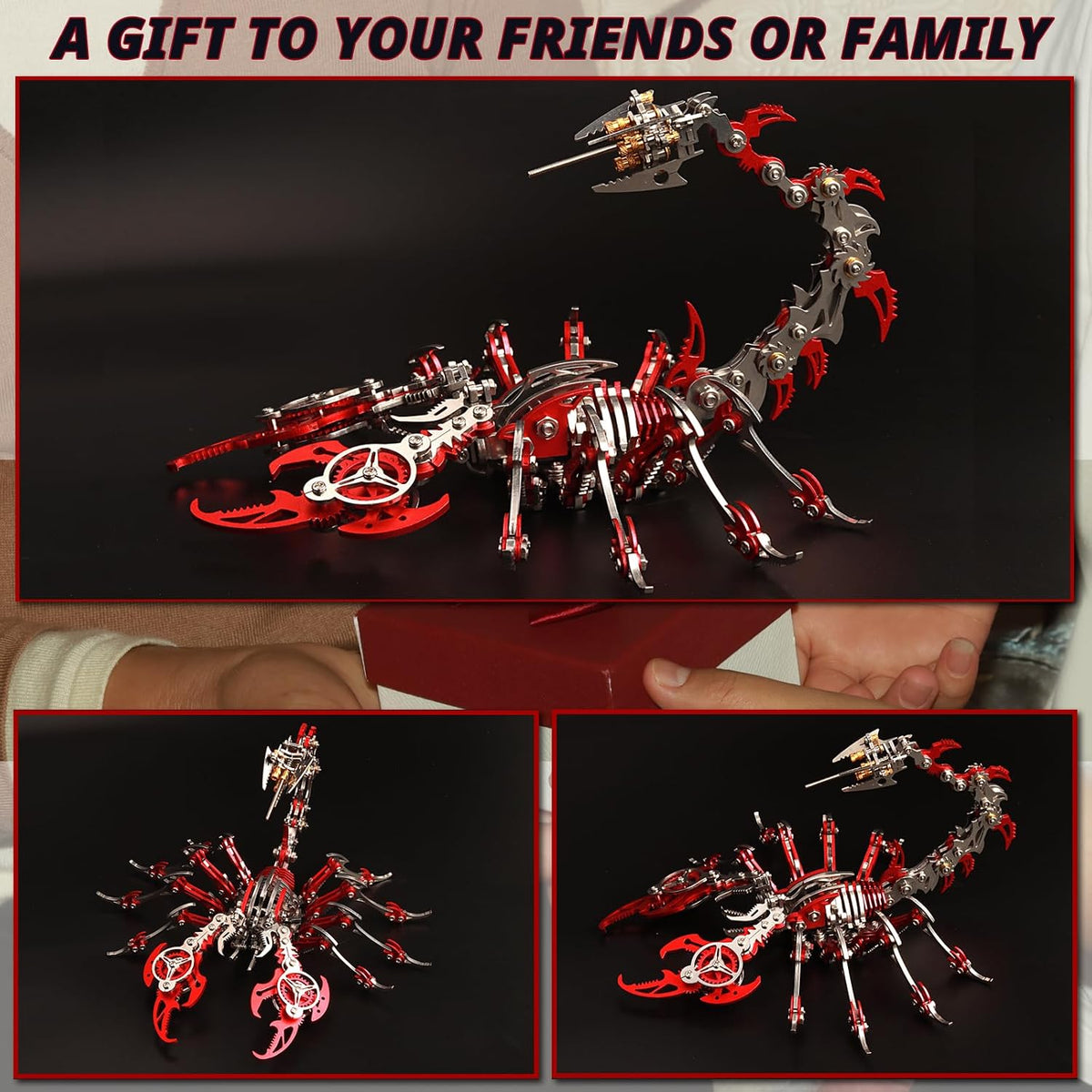 3D Metal Puzzles for Adults, Metal Model Kits Scorpion Metal Building Kit