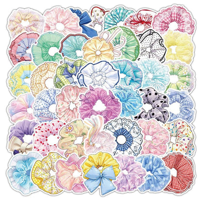 50Pcs Vintage Floral Clock Stickers, Waterproof Vinyl Mechanical Gear