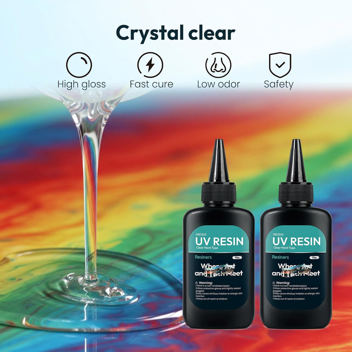 Resiners 190PCS UV Resin Kit with Light for Jewelry Making