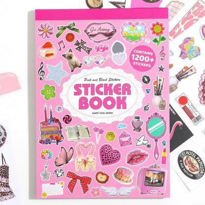 1000+ Pcs Alphabet Collage Sticker Book, Retro Letter & Collage Note Frame Decor Stickers for Junk Journal, Scrapbooking Supplies, Ideal DIY Decorative Gift for Women Teen Girls