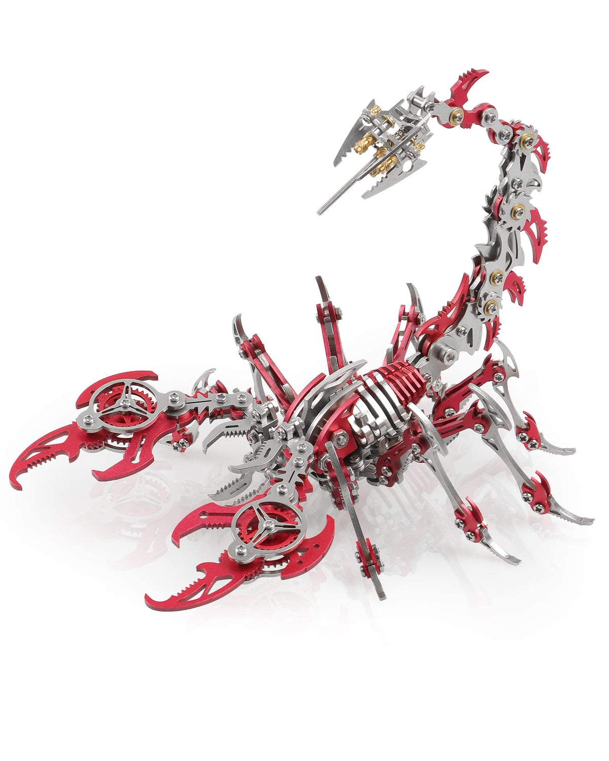 Metalkitor Scorpion 3D Metal Puzzles Kits for Adults Teens – 454 Pcs – Mechanical Assembly Models – 4 Hours to Build – Ideal for Gifts and Decorations (Red and Black)