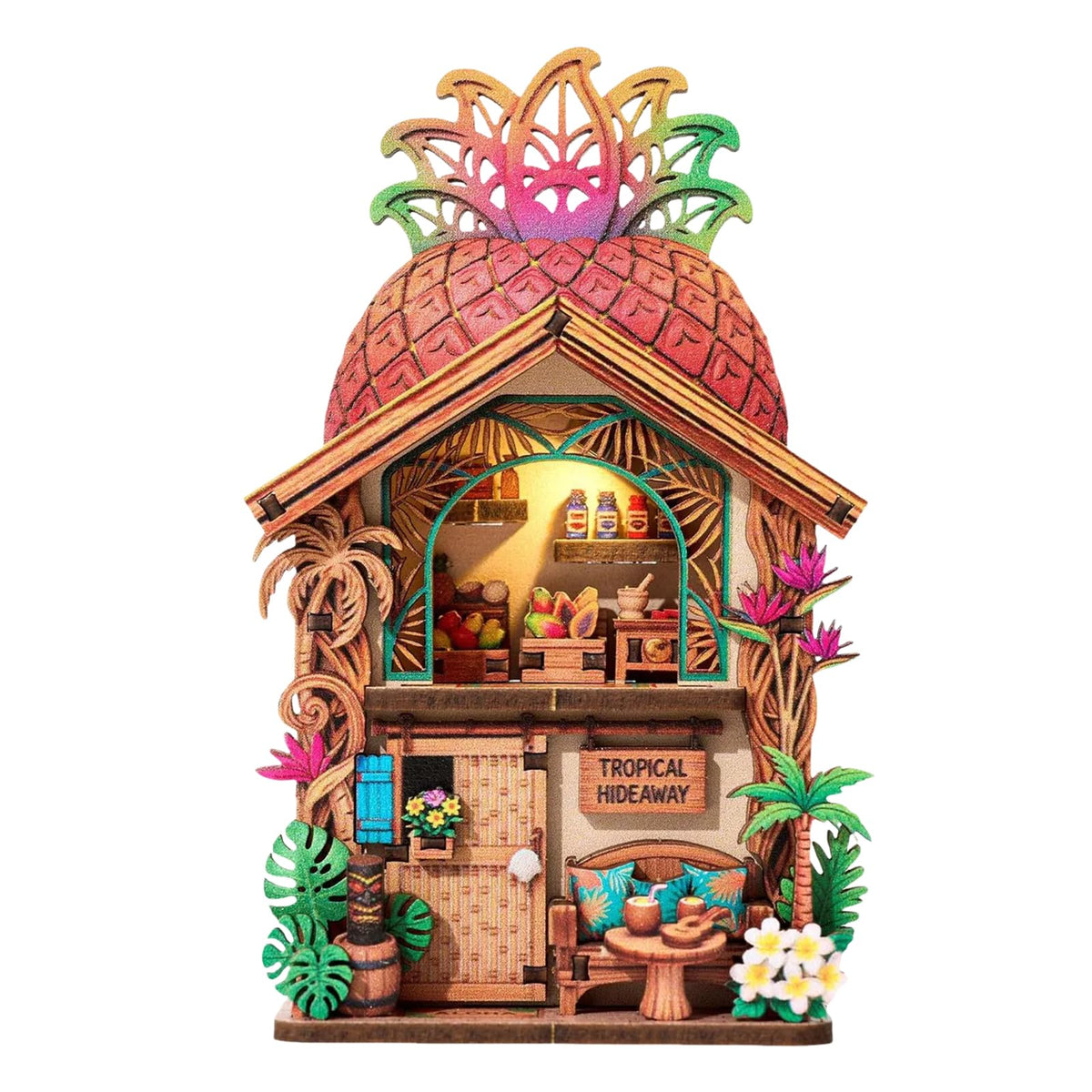 Book Nook Kit DIY Miniature House 3D Wooden Puzzle Bookshelf Decor