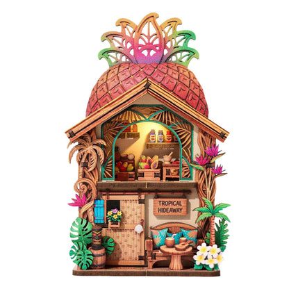 Book Nook Kit DIY Miniature House 3D Wooden Puzzle Bookshelf Decor