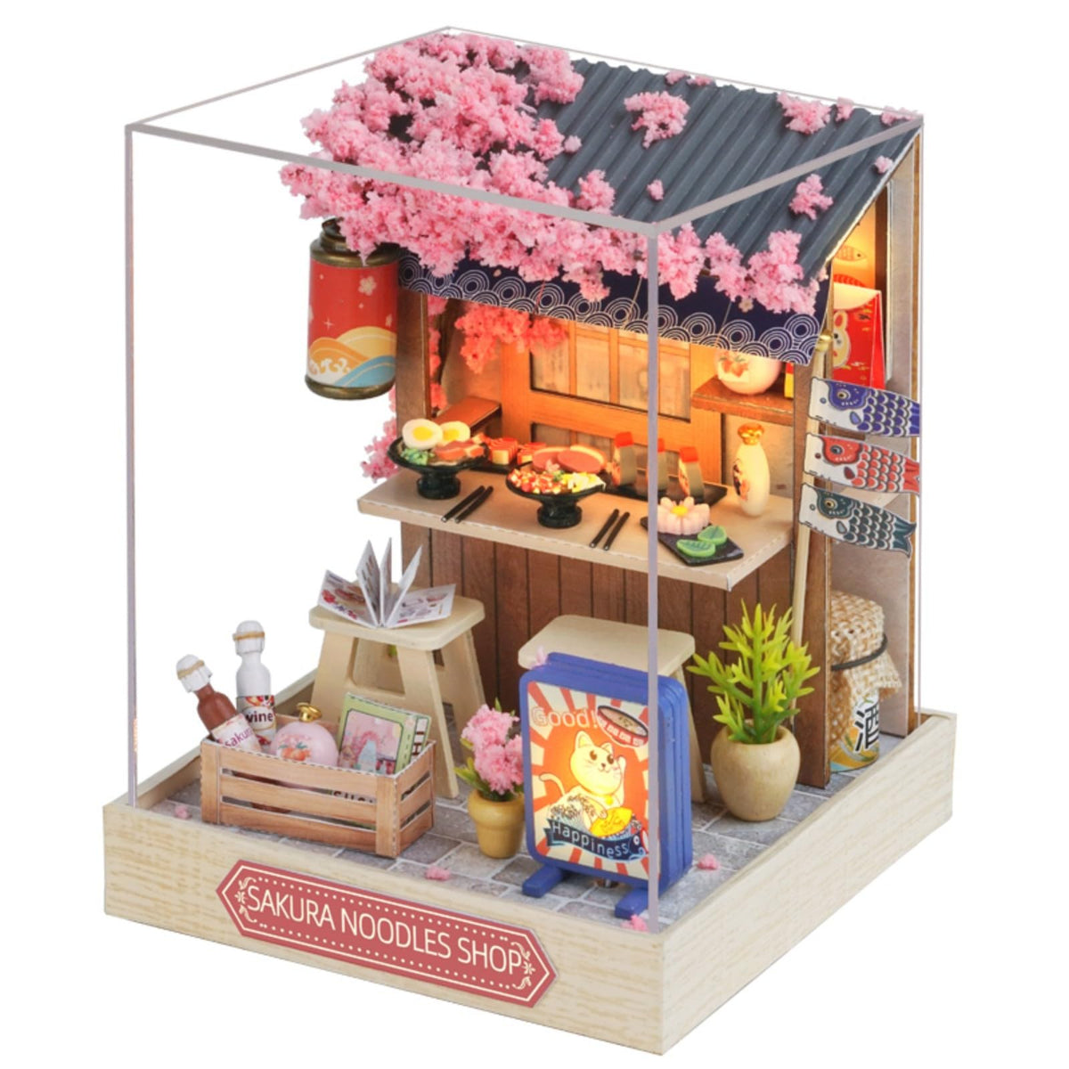 OZJAY Miniature House Kit for Adults, Mini House Kit with LED