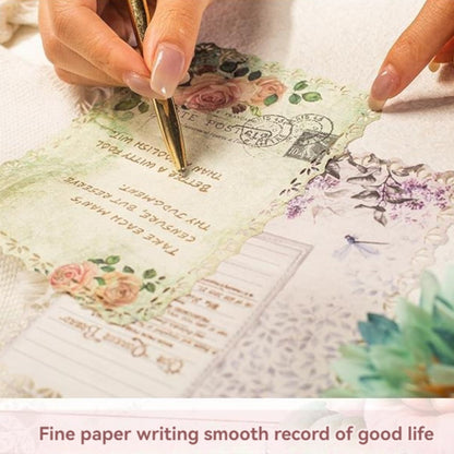 60 Sheets Vintage Floral Lace-Edged Scrapbook Paper, 6 Themes
