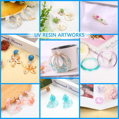 KISREL UV Resin 300g, Hard Type UV Resin Kit for Craft Jewelry Making
