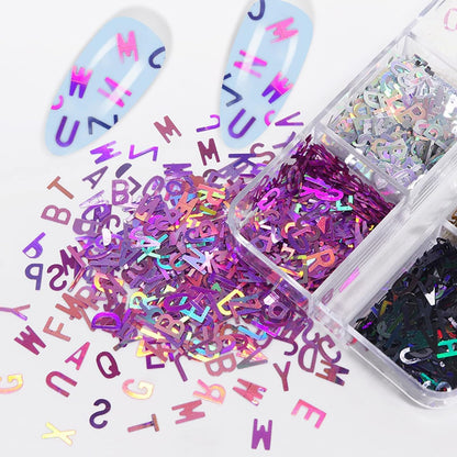 1Box Colorful English Letters Glitter Sequins Flakes,Resin UV Epoxy Mold Fillings,for Nail Art Crafts Jewelry Making,Craft Supplies,Craft Glitter,Arts, Crafts and Sewing
