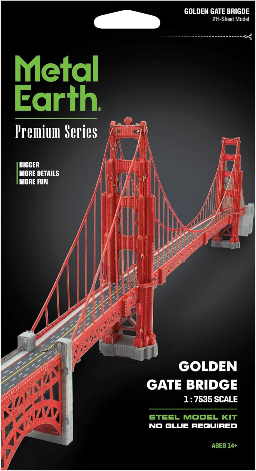 Metal Earth Premium Series Golden Gate Bridge 3D Metal Model Kit Fascinations