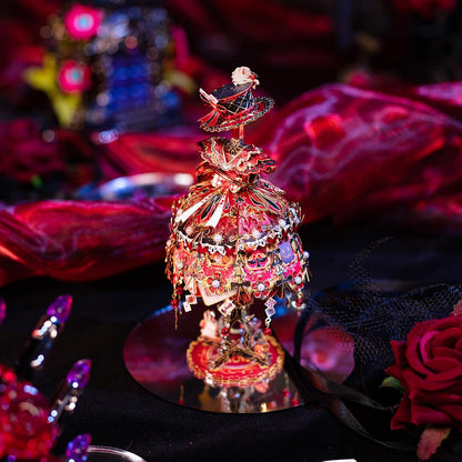 MU 3D Metal Puzzles for Adults Building Queen of Hearts Fairy Tale Red Ball Dress, The Queen of Wonderland Miniature Metal Model Kits Assembling, Birthday Xmas New Year Gift DIY Toys Desk Decor