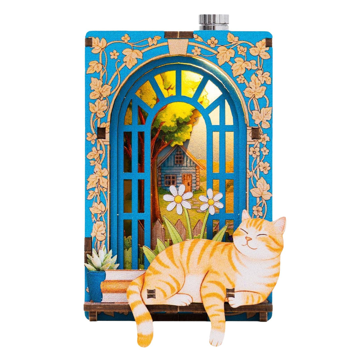 Book Nook Kit DIY Miniature House 3D Wooden Puzzle Bookshelf Decor