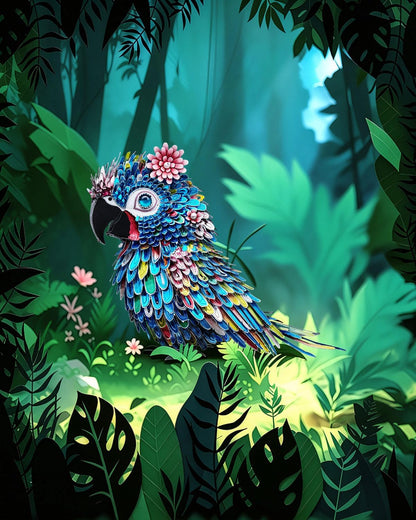 Piececool 3D Metal Puzzles for Adults Parrot Model Building Kits DIY Assembly Brain Teaser Puzzle, Best Gifts & Desk Decor