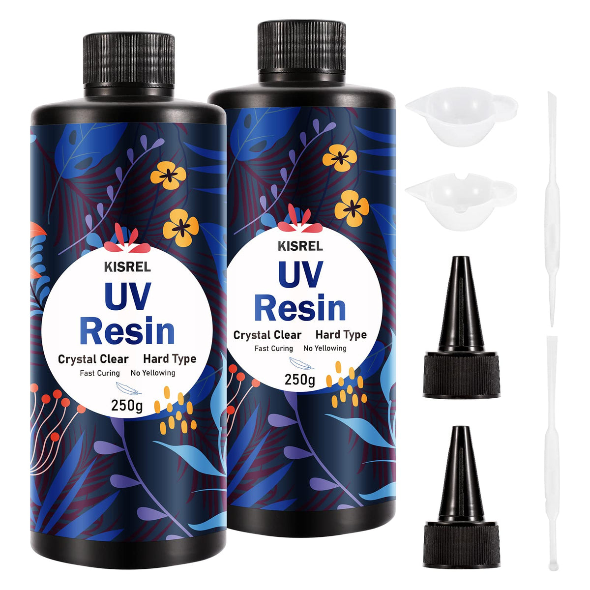 KISREL UV Resin 1000g, Upgraded Hard Crystal Clear UV Epoxy Resin