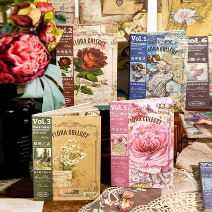 484Pcs Vintage Floral Scrapbook Supplies Kit, Paper & Journaling Stickers