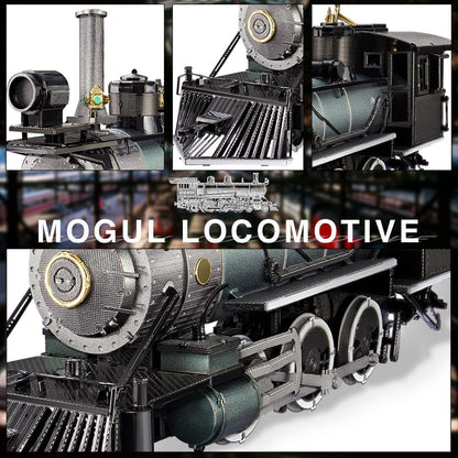 Piececool 3D Puzzle for Adults, Mogul Steam Engine Steamer 3D Metal Model Building Kits Challenging Assembly Hobbies DIY Crafts Kits, Best Birthday Christams Gifts