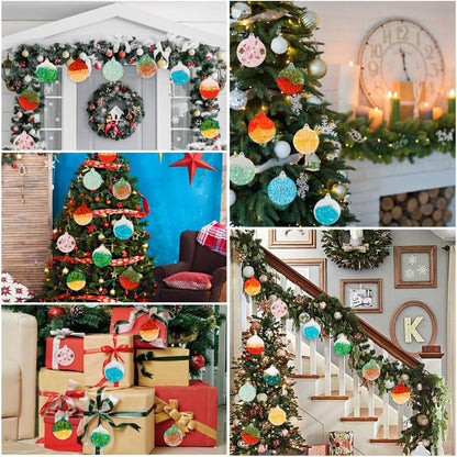12pcs Christmas Resin Molds Silicone for Tree Decoration DIY Craft
