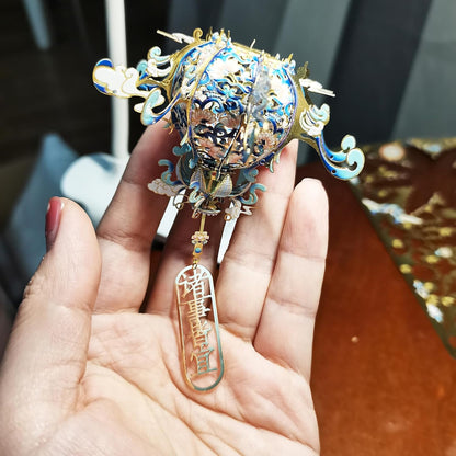 MU 3D Metal Puzzles for Adults Model Kits Building Scented Sachet A, Chinese DIY Sets Advanced Craft Projects Ancient Palace Miniature Assembling, Birthday Gifts and Home Decor