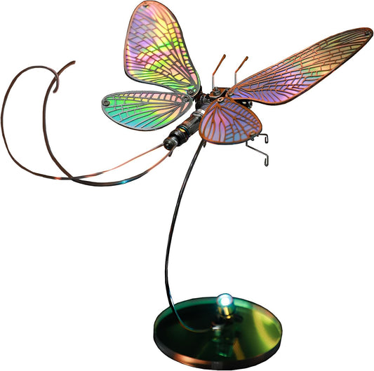 Arcynix Mostarle Mayfly 3D Metal Puzzle Kit, 126 Pieces Magnetic DIY Cyberpunk Insect Model, Mechanical Sculpture for Adults and Teens 14+, Collectors Edition