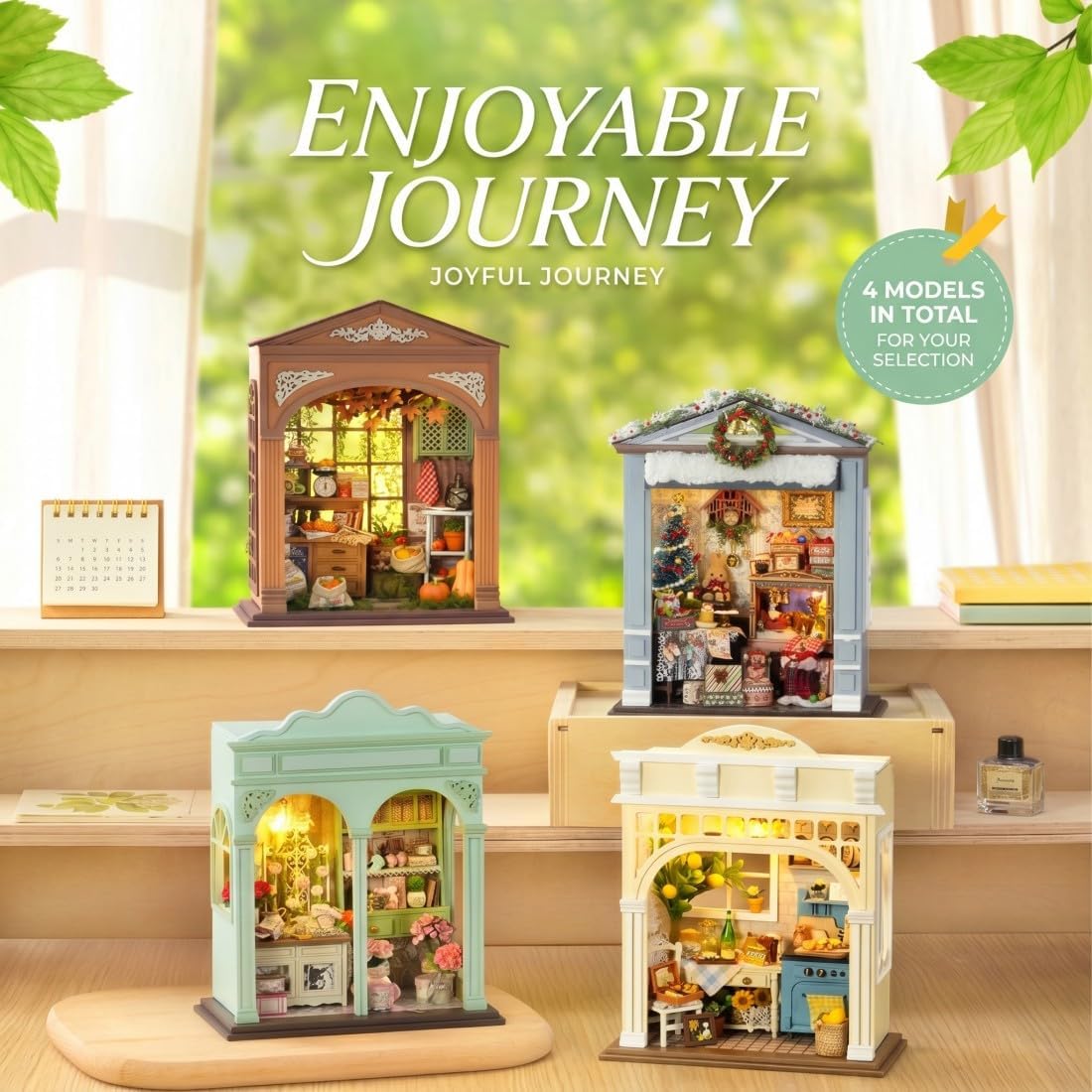Storefront Miniature House, DIY 3D Wooden Miniature House Kit(Joyful Gatherings/Joyful Gatherings)