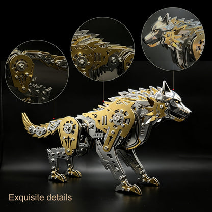 3D Metal Puzzle for Adults,Mechanical Animal Wolf Puzzle Building Set，3D Metal Model Kits, Brain Teaser Puzzles DIY Assembling for Stress Relief - A Collectible Gift for a man and boy