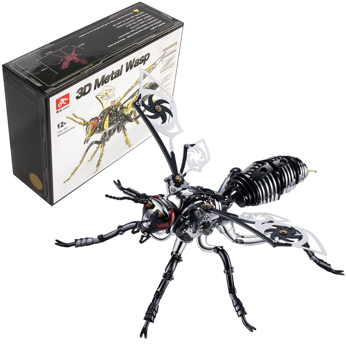 3D Metal Wasp Puzzles for Adults Model Kits Mechanical Building Blocks Difficult DIY Assembly for Men