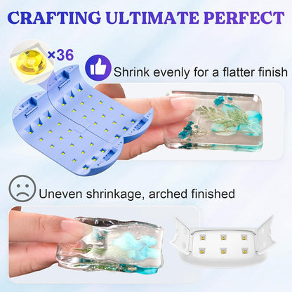 LET'S RESIN Two-Sided 36-LED UV Resin Light, 2/3/5-Min Timer