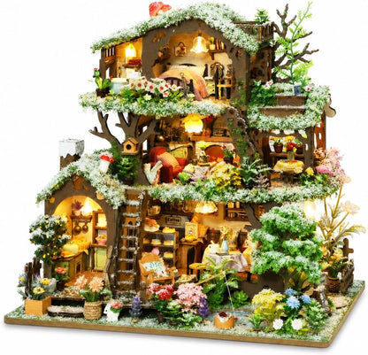 Spilay DIY Miniature House Kit for Adults, Tree Dollhouse Building Kit