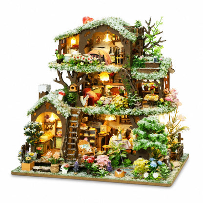Spilay DIY Miniature House Kit for Adults, Tree Dollhouse Building Kit