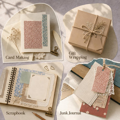 360 Sheets Vintage Scrapbook Paper, Junk Journal Supplies & Collage
