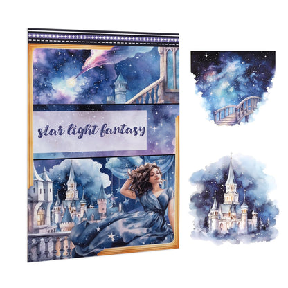 Astrology Sticker Book for Journaling, Pre-Cut Gorgeous Scrapbook Sticker for Adults Women, Transparent PET Washi Paper Materials for Collage Art, Card Making, Junk Journal