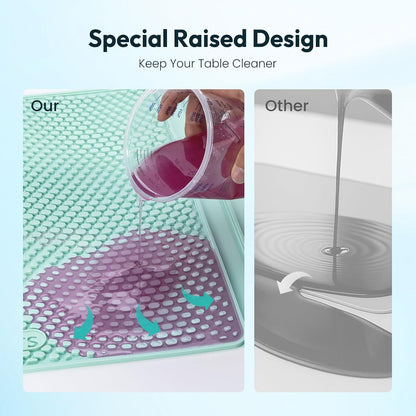 Resiners 2-in-1 Resin Silicone Mat, 16" x 24", Heat Resistant Craft Mat