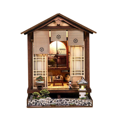 DIY Miniature Dollhouse Kit, 3D Wooden Puzzle Coffee Shop Model, Creative Mini Cafe Building Set with Furniture, Arts and Crafts Gift for Adults & Teens (Country Cafe)